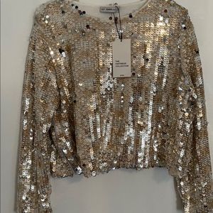 Zara sequin shirt